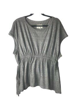 Current Elliott The Knit Sawyer Top  Plus Size 3 Gray